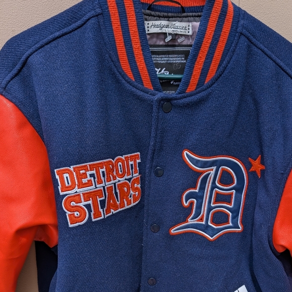 1919 Detroit Stars Baseball Negro League Varsity Jacket Headgear Classics Mens - Picture 5 of 14